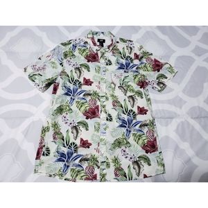 H&M - Regular Fit Hawaiian Print Woven Button Down